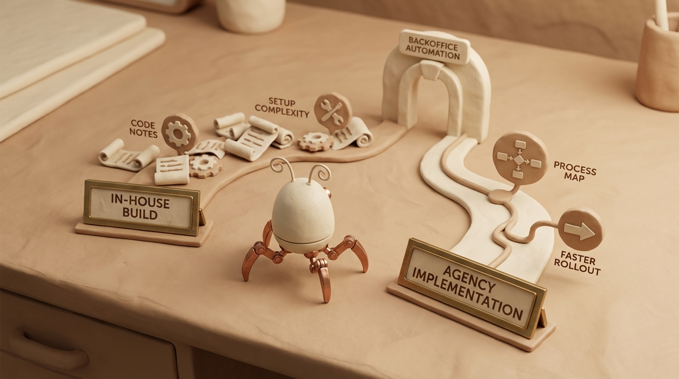 Back office automation: agency or in-house build